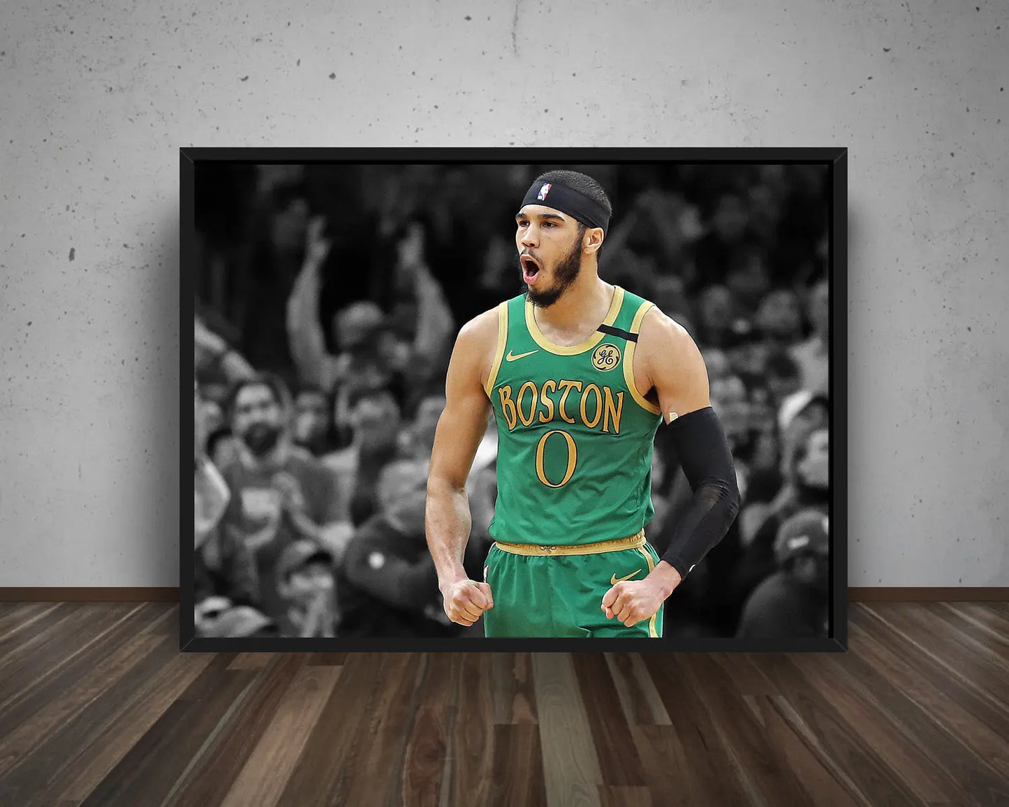 Jayson Tatum Black & White Canvas Art 