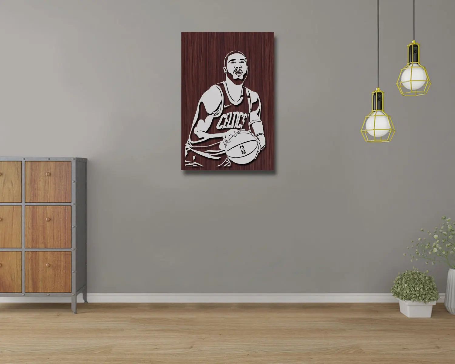 Jayson Tatum LED Wooden Decal 