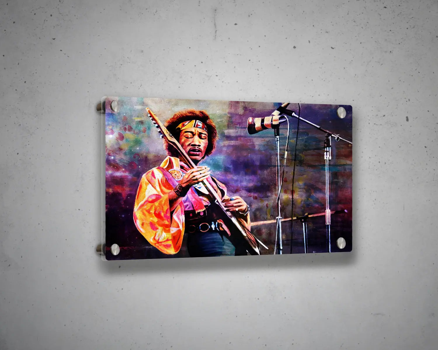 Jimi Hendrix Multicolour Wall Art 