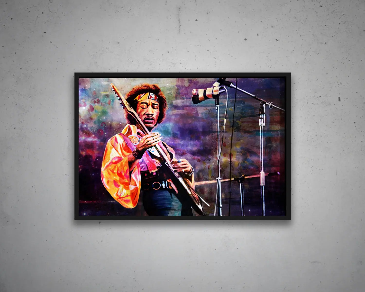 Jimi Hendrix Multicolour Wall Art 