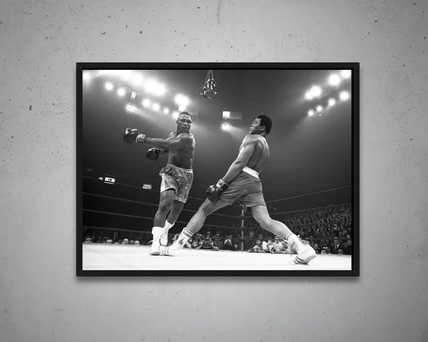 Joe Frazier vs. Muhammad Ali Black & White Canvas Art 