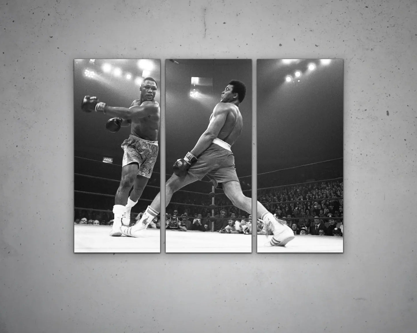 Joe Frazier vs. Muhammad Ali Black & White Canvas Art 