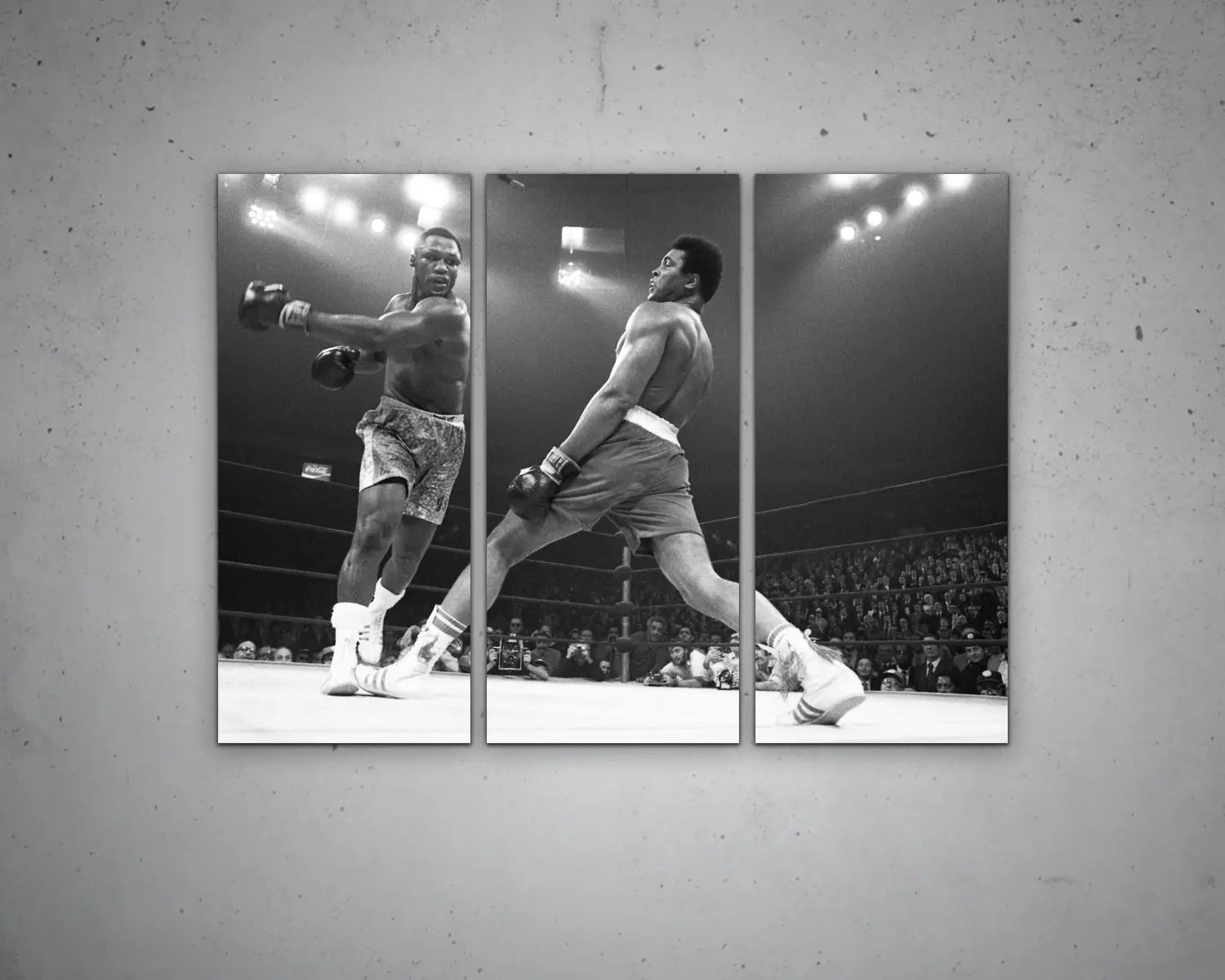 Joe Frazier vs. Muhammad Ali Black & White Canvas Art 