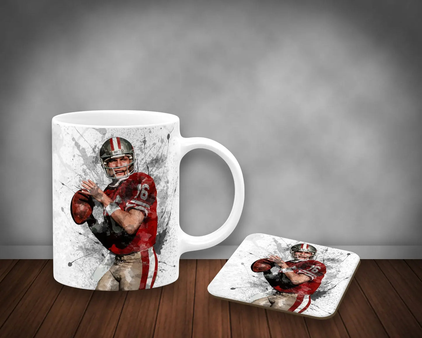 Joe Montana Splash Effect Mug and Coaster 