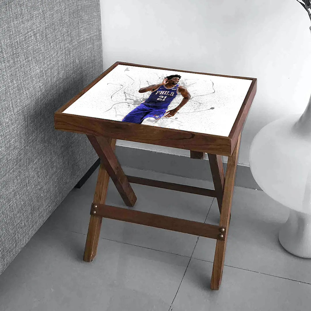 Joel Embiid Splash Effect Coffee and Laptop Table 
