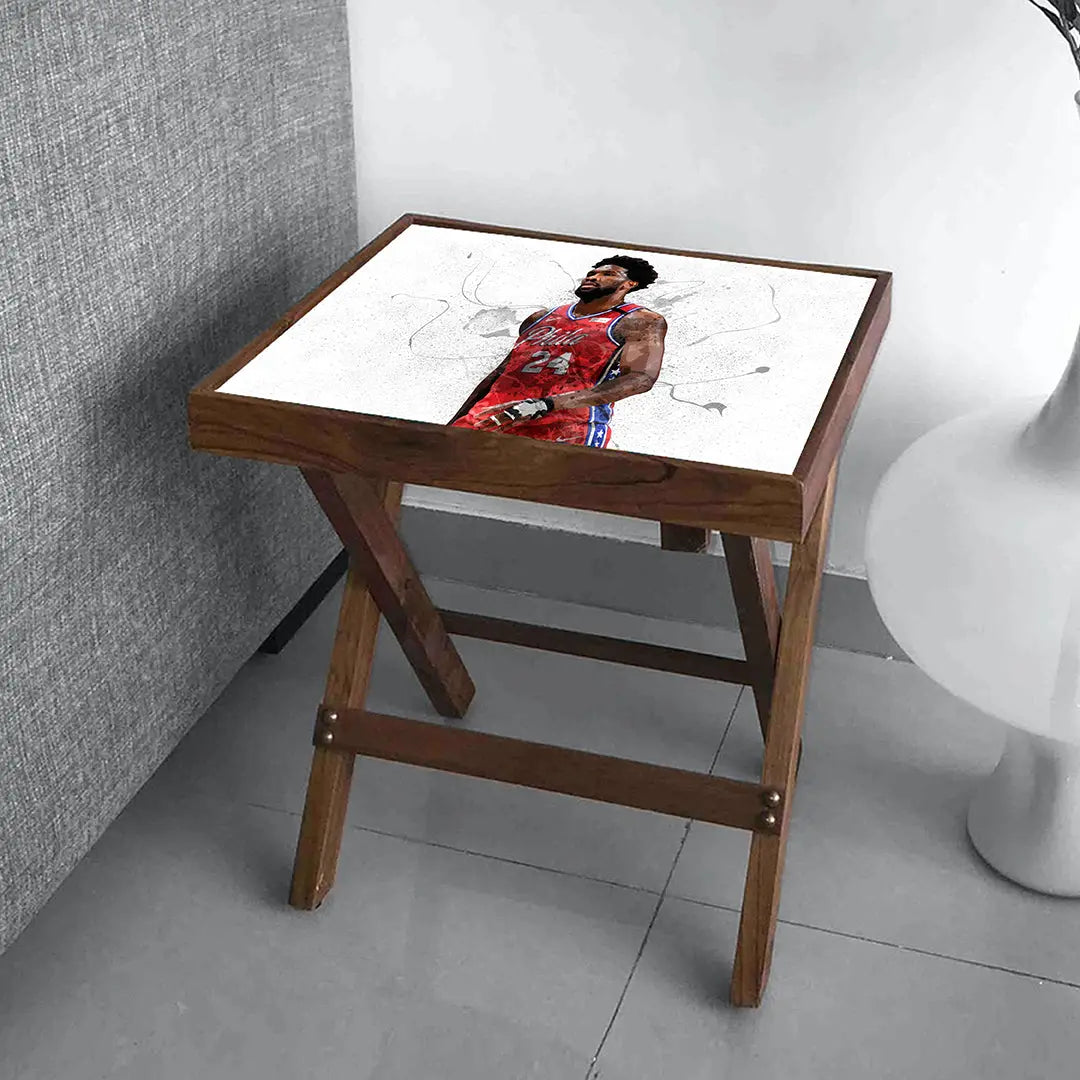 Joel Embiid Splash Effect Coffee and Laptop Table 