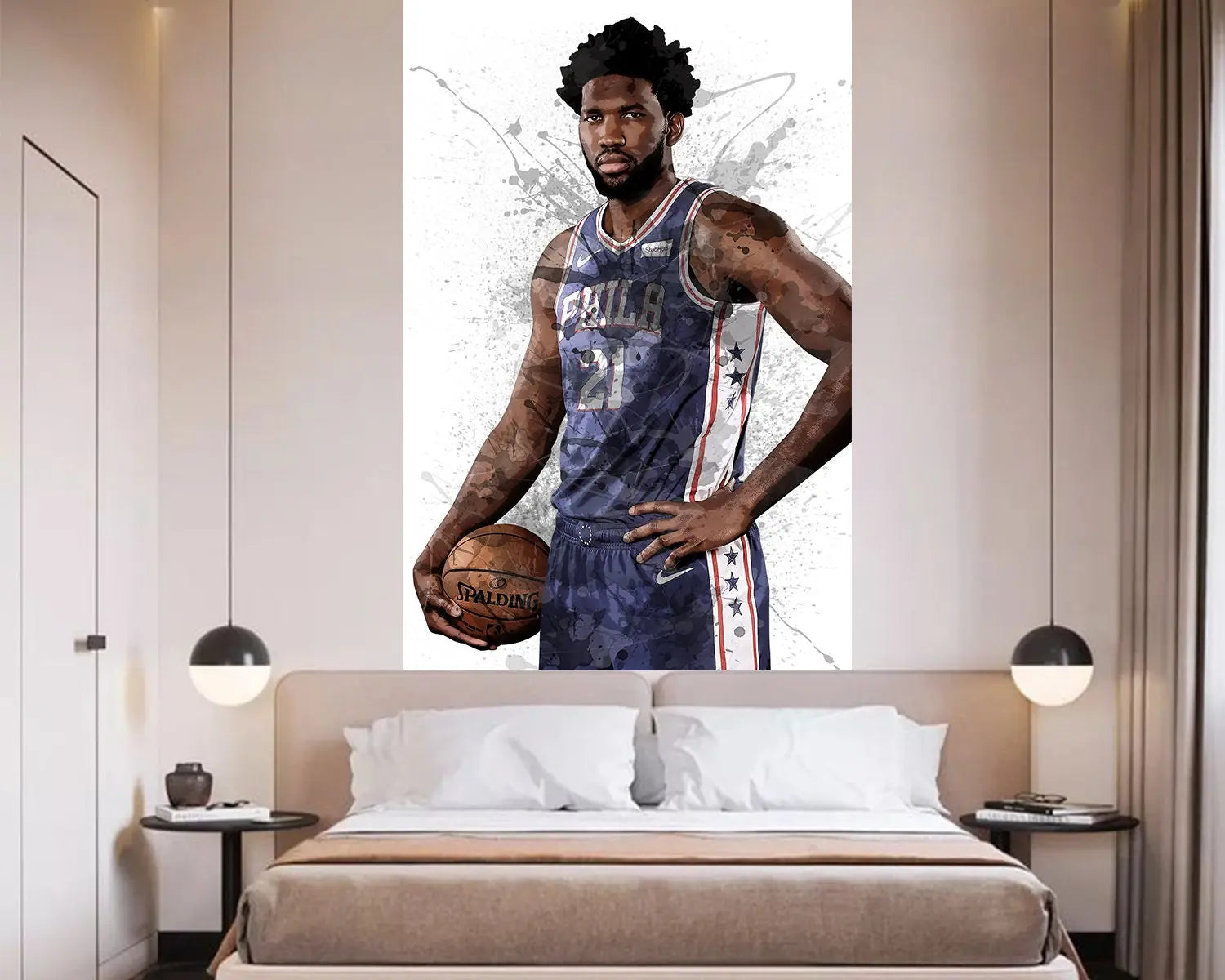 Joel Embiid Wallpaper Self Adhesive Peel & Stick Wall Sticker 