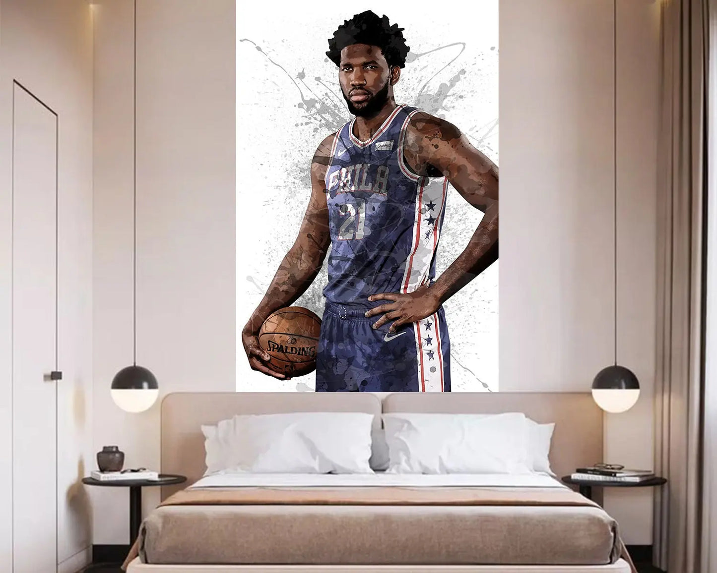 Joel Embiid Wallpaper Self Adhesive Peel & Stick Wall Sticker 
