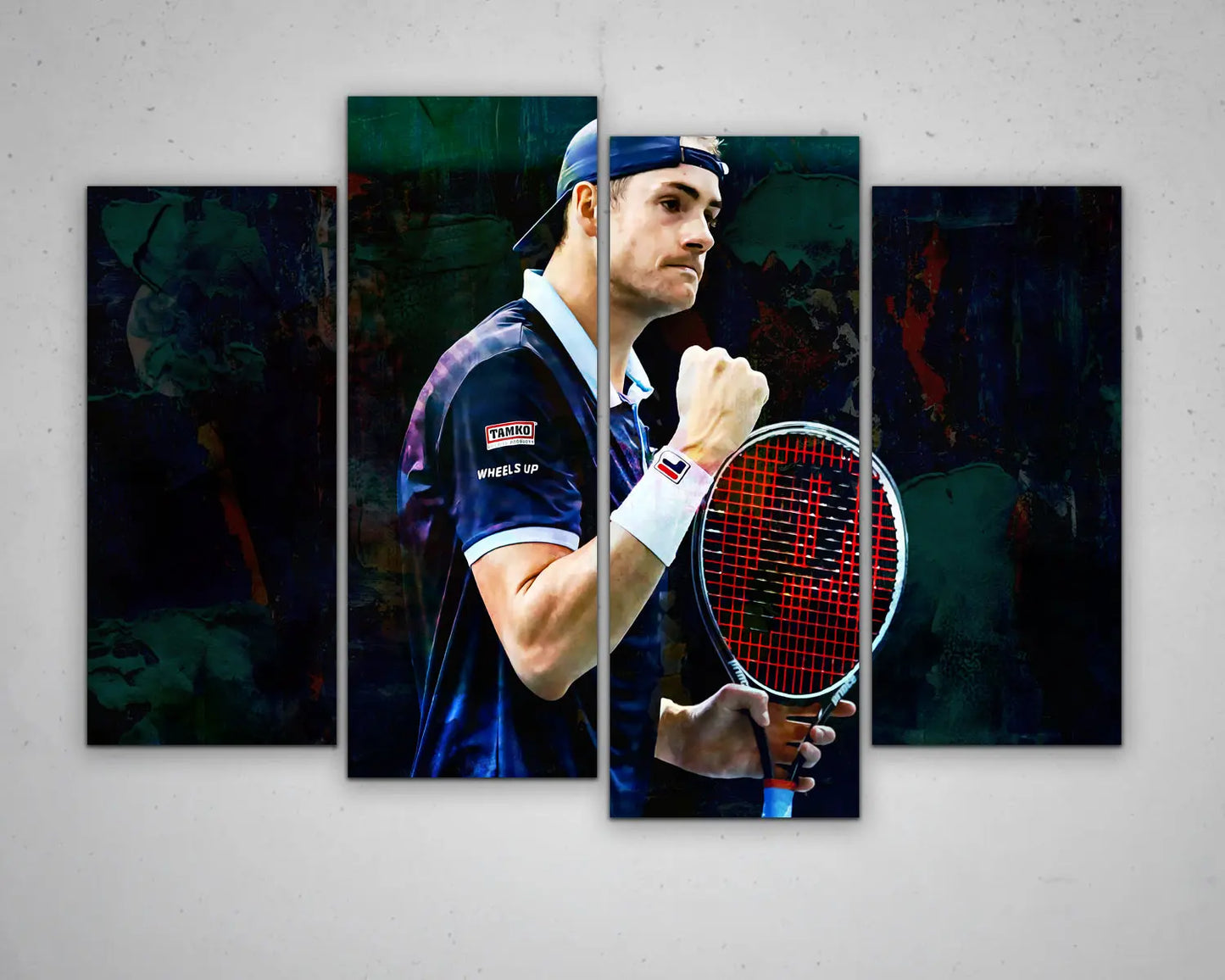 John Isner Multicolour Wall Art 
