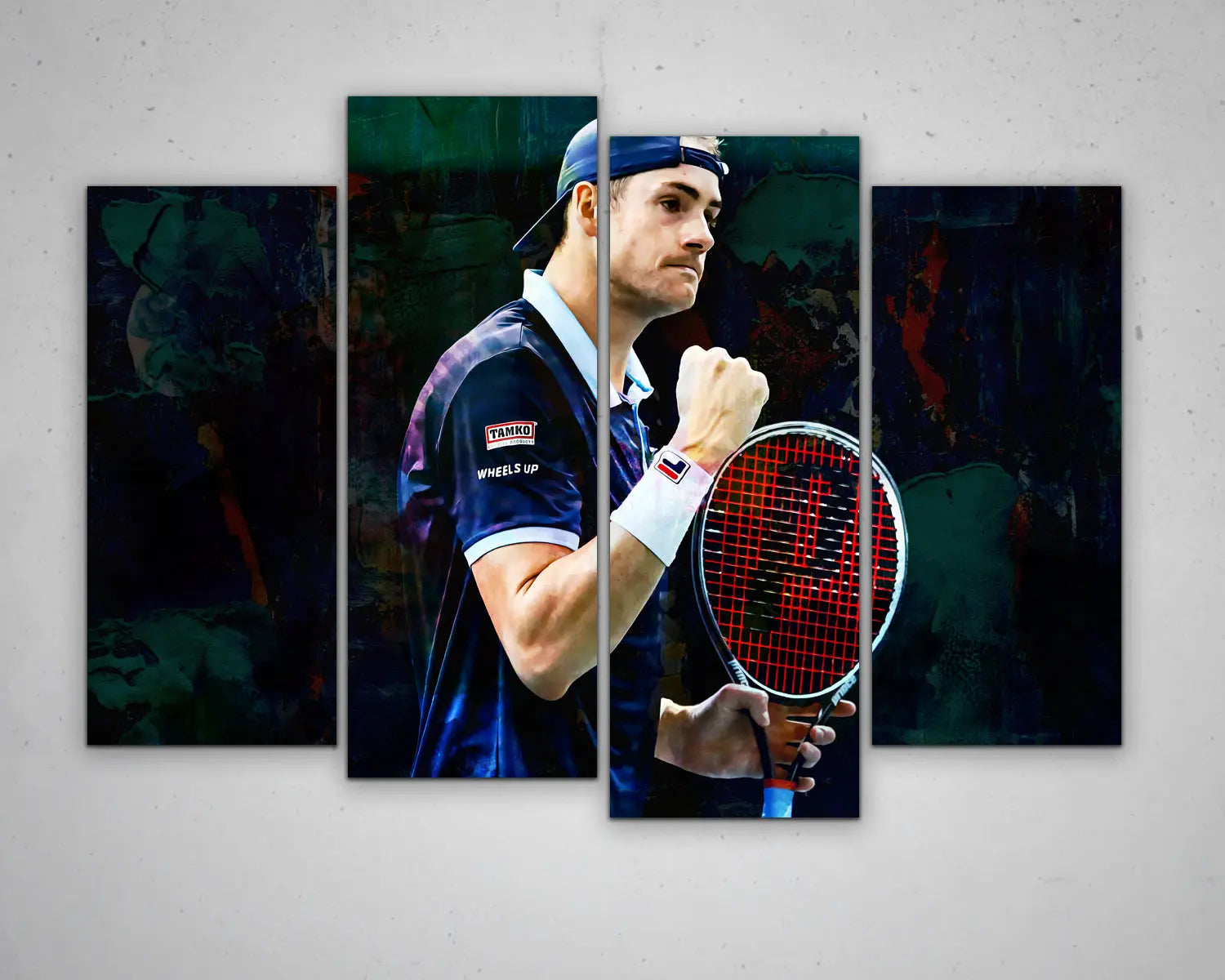 John Isner Multicolour Wall Art 