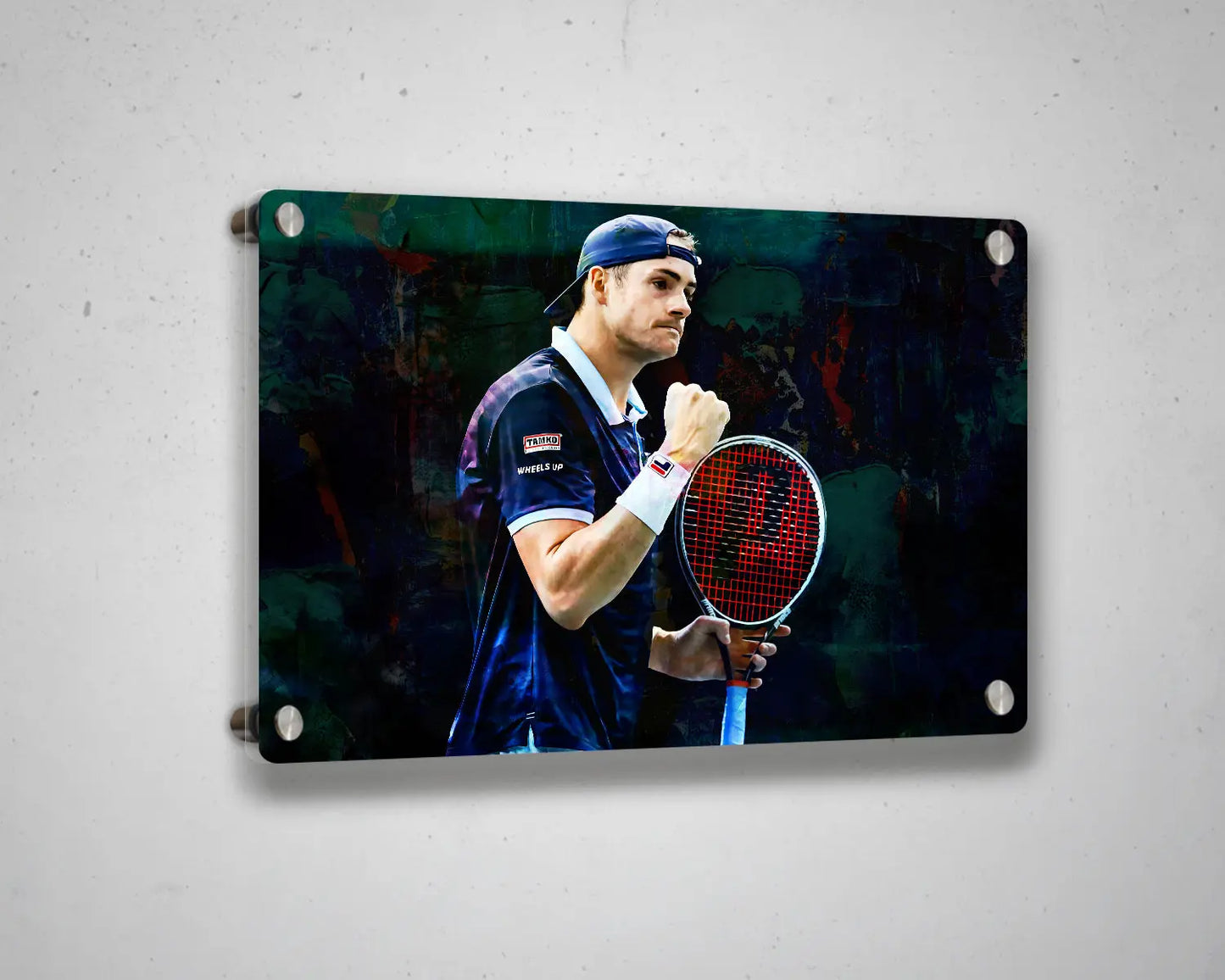 John Isner Multicolour Wall Art 