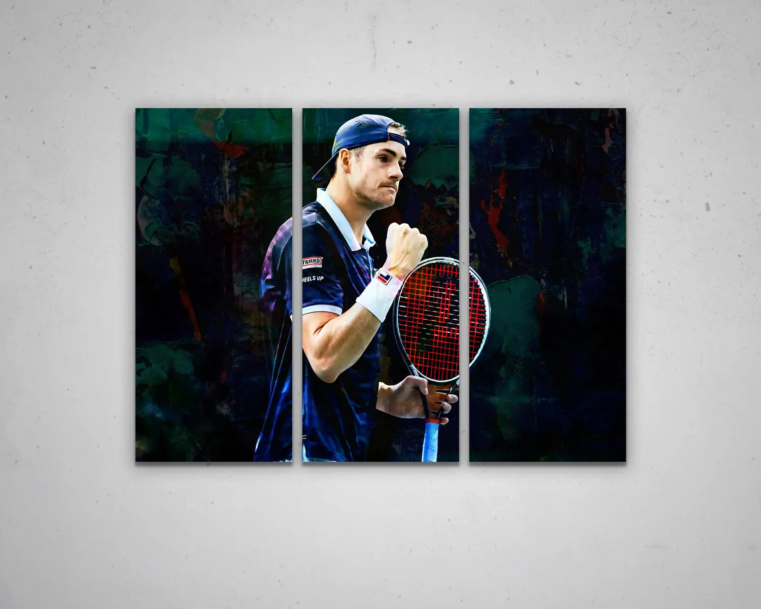 John Isner Multicolour Wall Art 