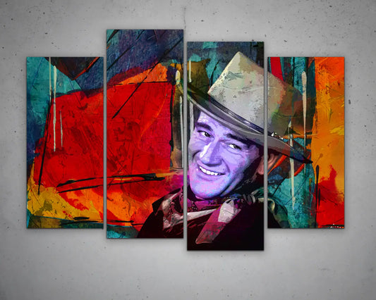 John Wayne Multicolour Wall Art 
