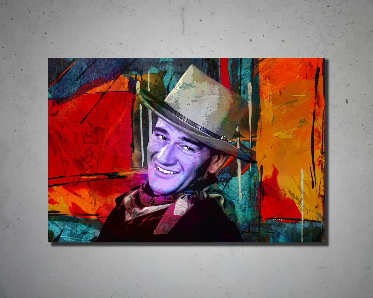John Wayne Multicolour Wall Art 