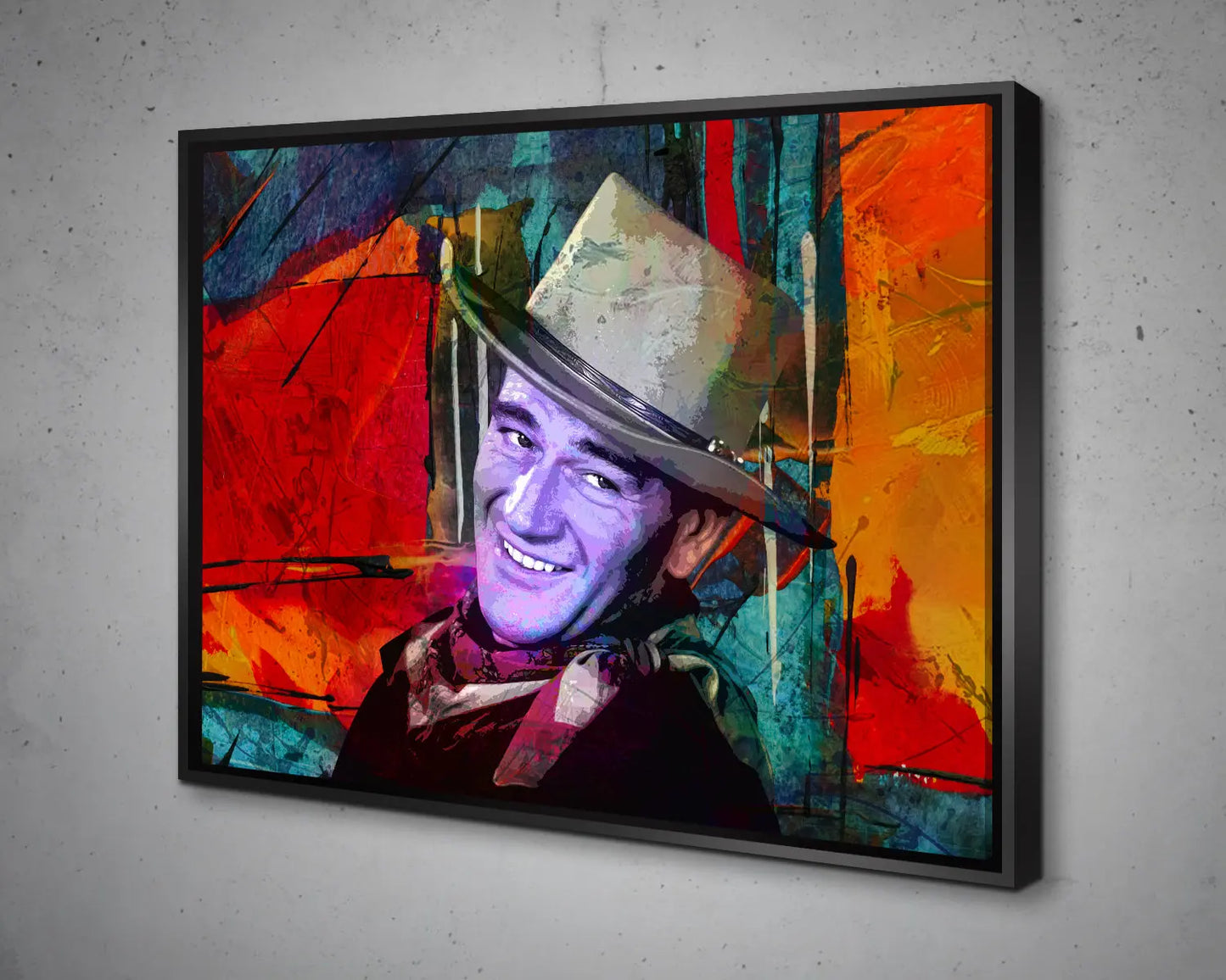 John Wayne Multicolour Wall Art 