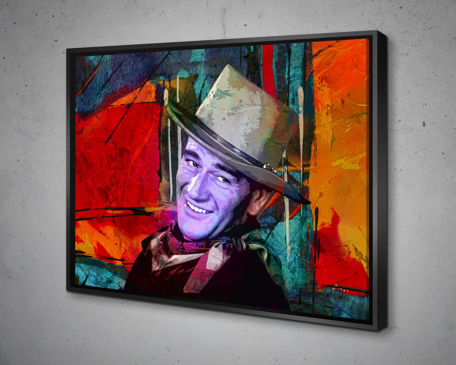 John Wayne Multicolour Wall Art 