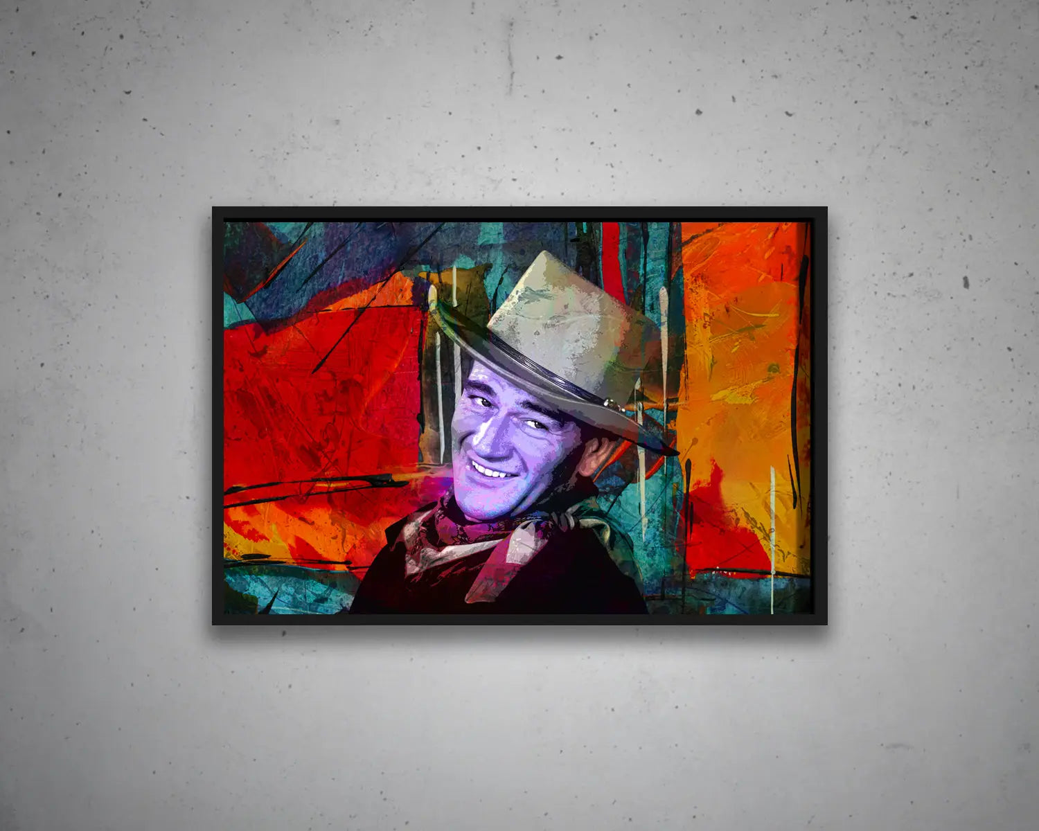 John Wayne Multicolour Wall Art 