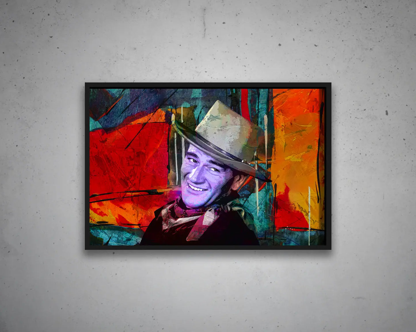 John Wayne Multicolour Wall Art 