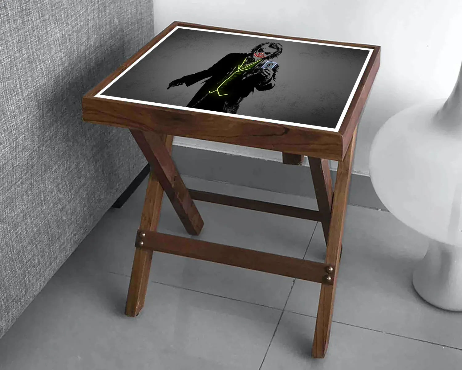 Joker Neon Effect Coffee and Laptop Table 