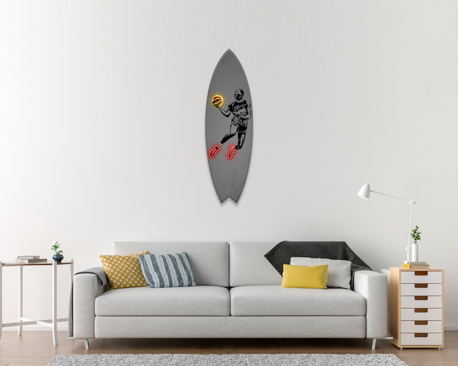 Michael Jordan Acrylic Surfboard Wall Art 