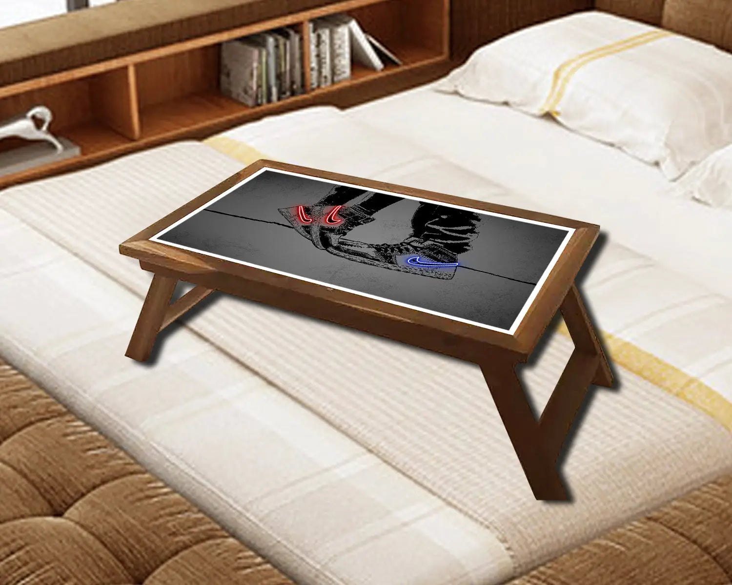 Jordan Shoes Neon Effect Coffee and Laptop Table 