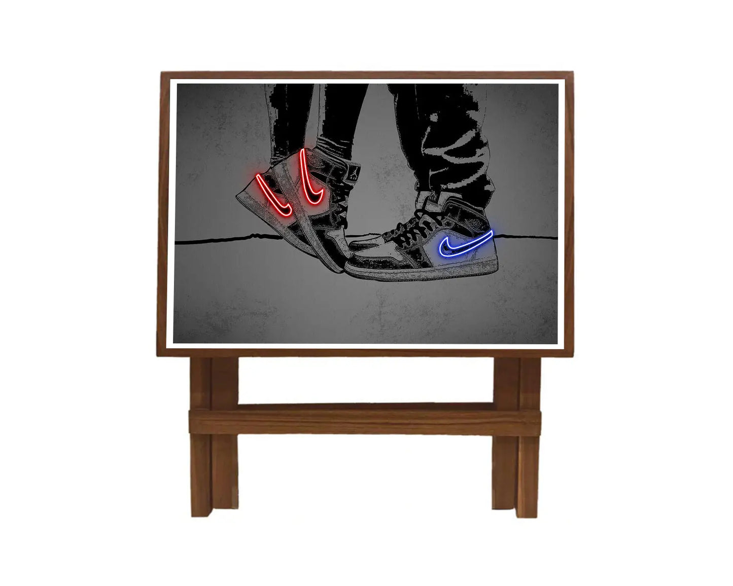 Jordan Shoes Neon Effect Coffee and Laptop Table 