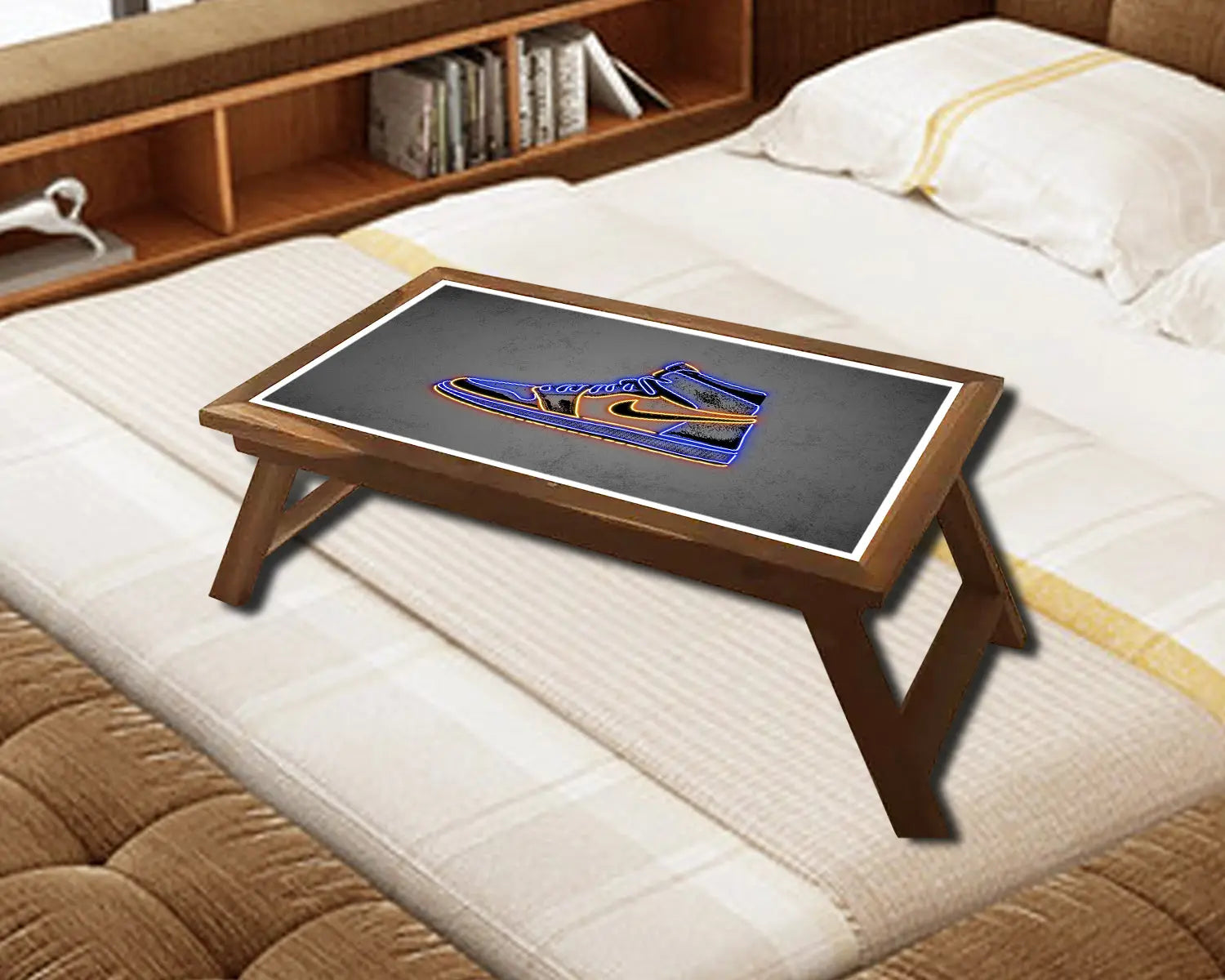 Jordan Sneakars Neon Effect Coffee and Laptop Table 