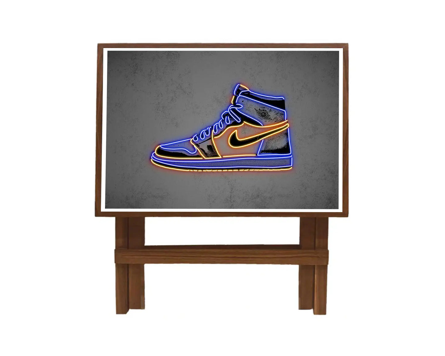 Jordan Sneakars Neon Effect Coffee and Laptop Table 