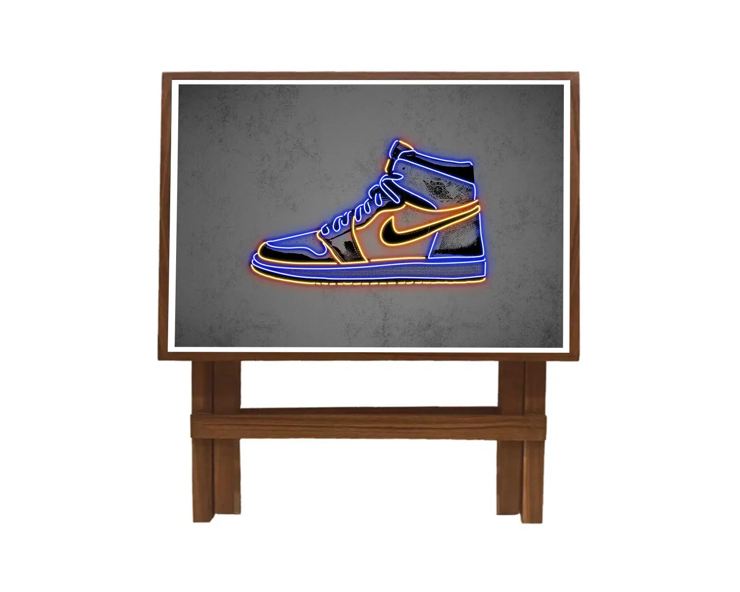 Jordan Sneakars Neon Effect Coffee and Laptop Table 