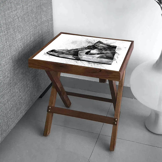 Jordan Sneakers Splash Effect Coffee and Laptop Table