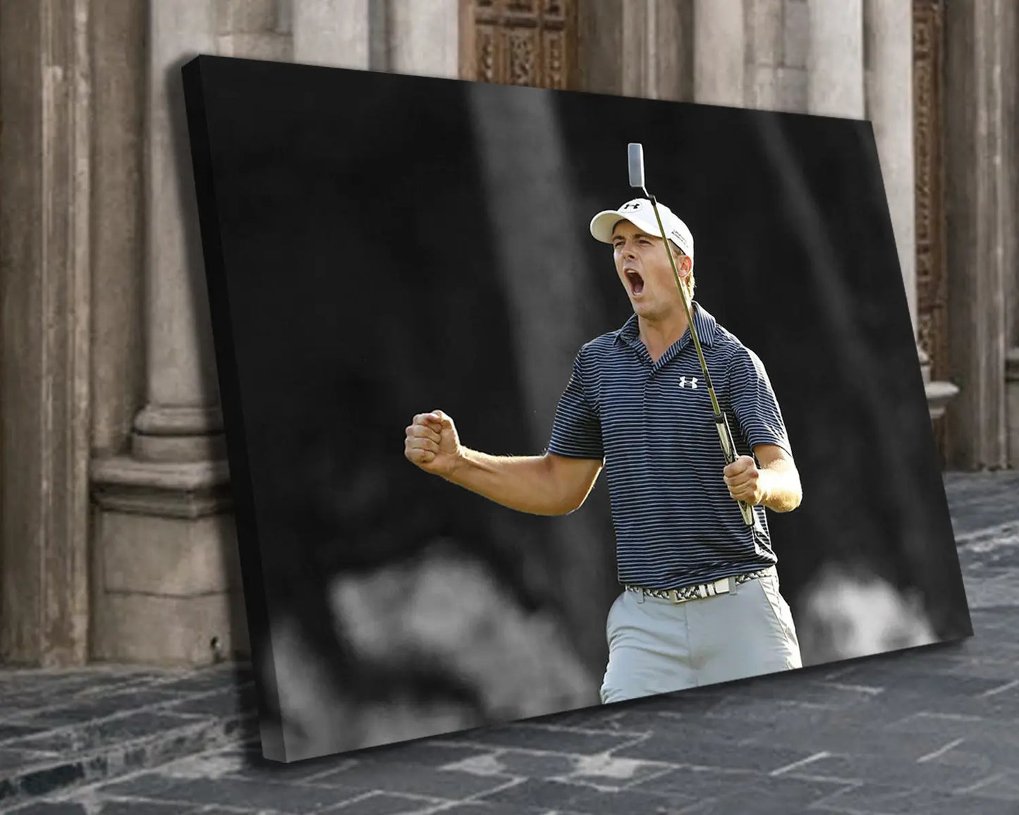 Jordan Spieth Black & White Canvas Art 