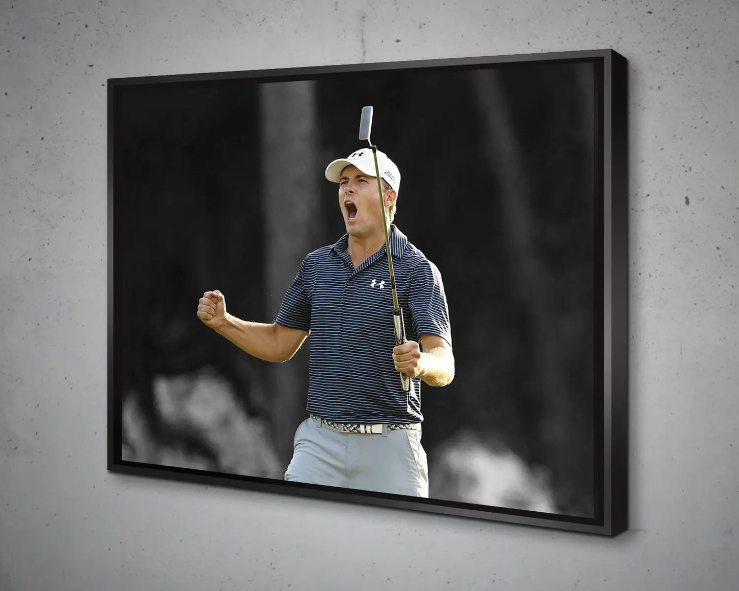 Jordan Spieth Black & White Canvas Art 