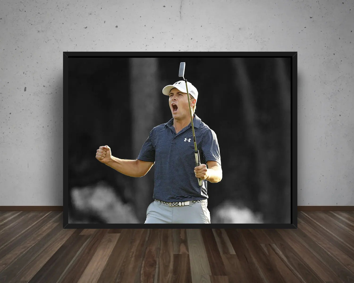 Jordan Spieth Black & White Canvas Art 