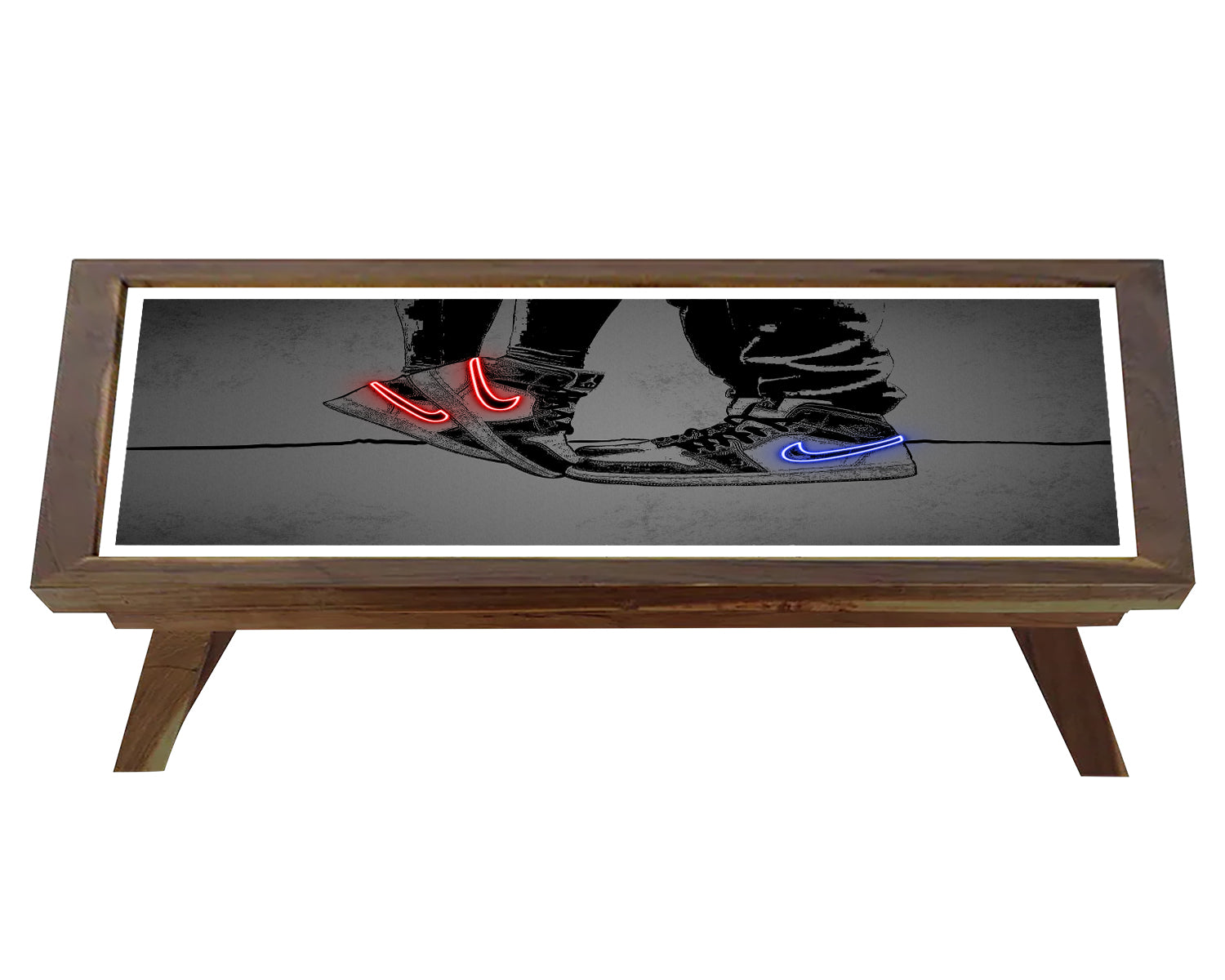 Jordan Shoes Neon Effect Coffee and Laptop Table 