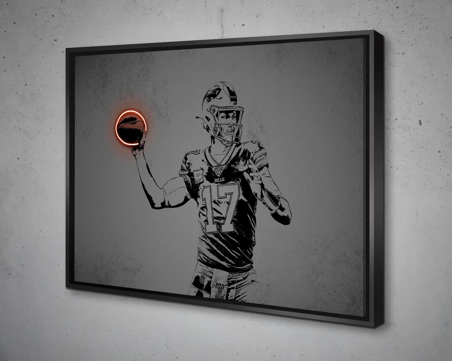 Josh Allen Sneakars Canvas Wall Art 