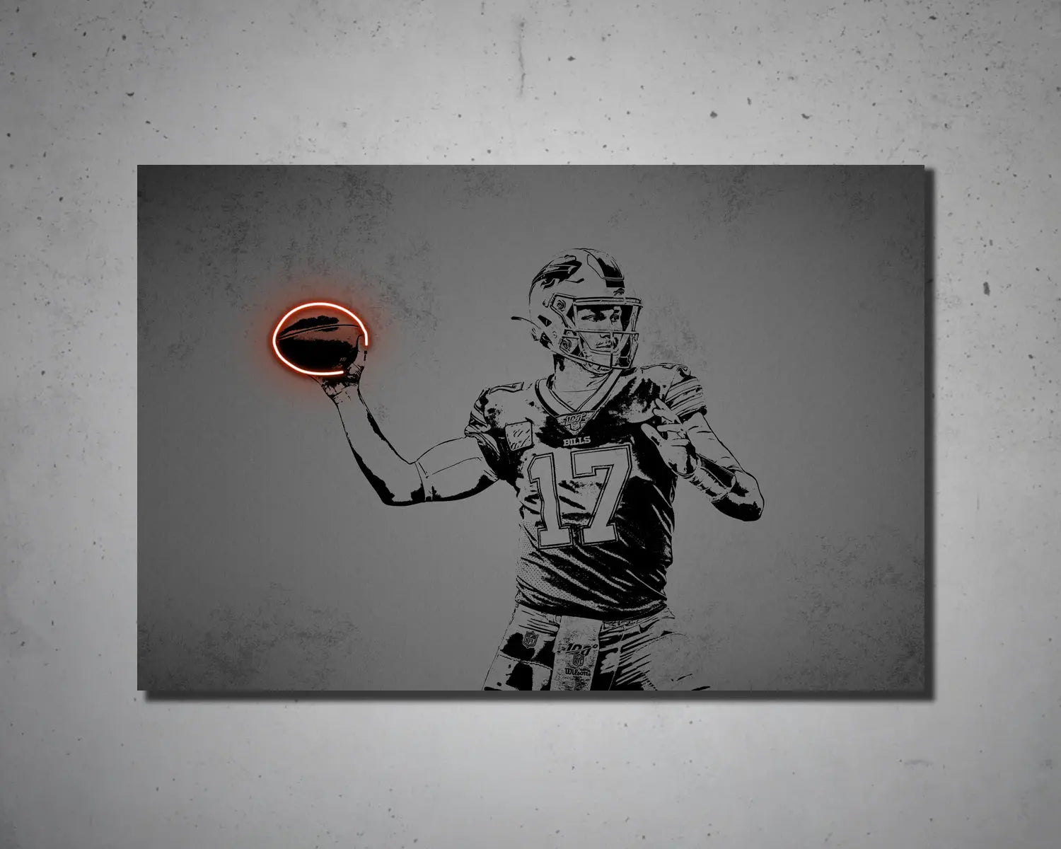 Josh Allen Sneakars Canvas Wall Art 