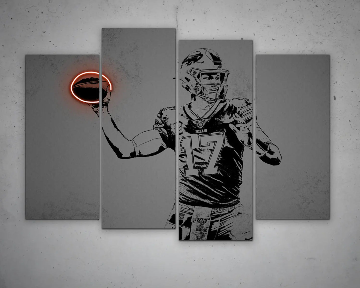 Josh Allen Sneakars Canvas Wall Art 