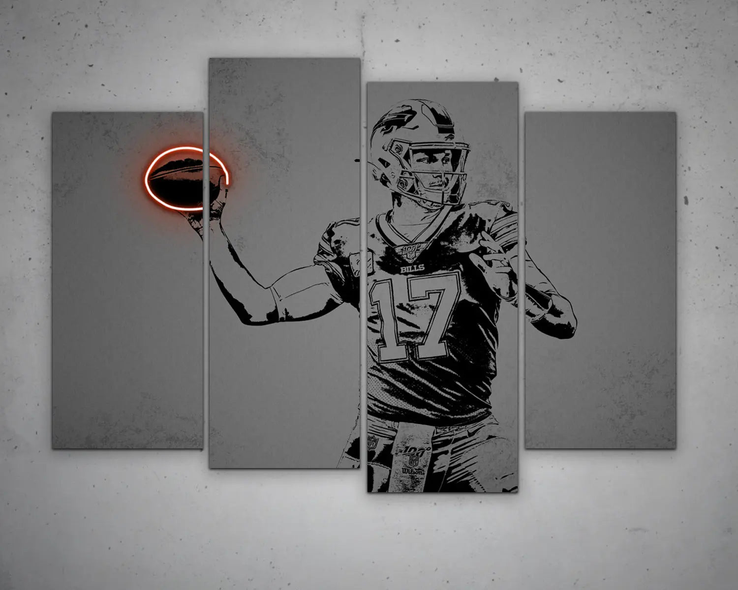 Josh Allen Sneakars Canvas Wall Art 