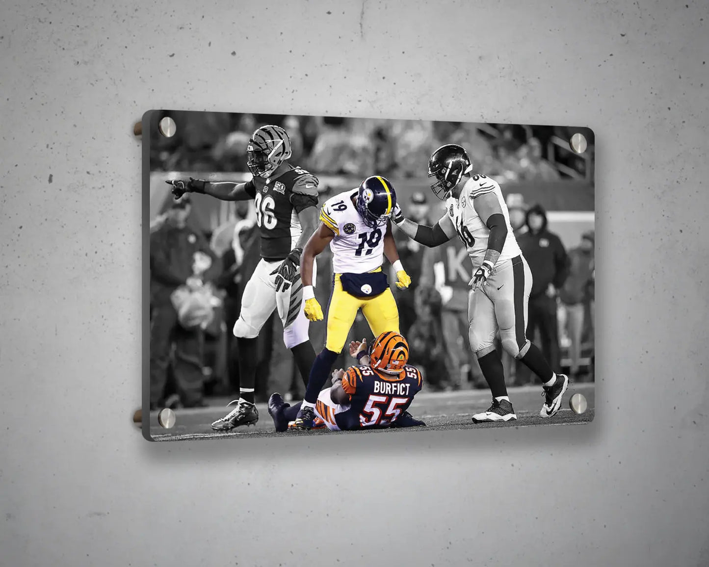 JuJu Smith-Schuster Black & White Canvas Art 