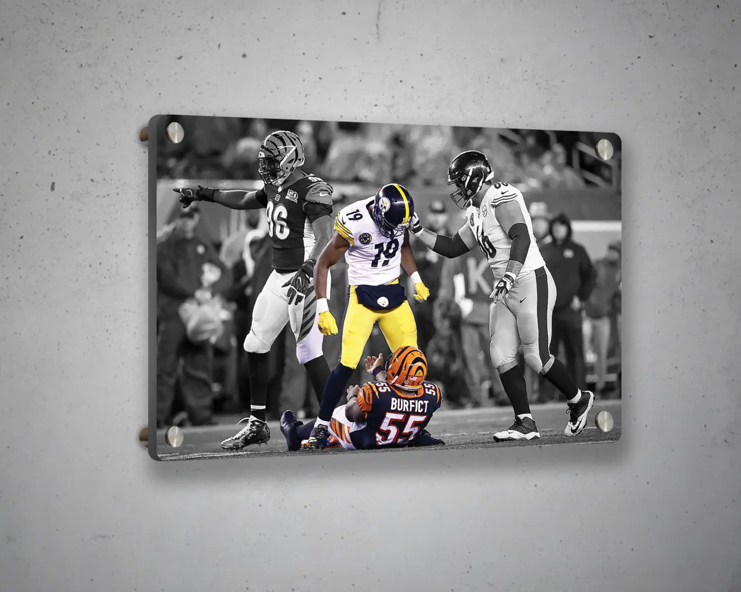 JuJu Smith-Schuster Black & White Canvas Art 