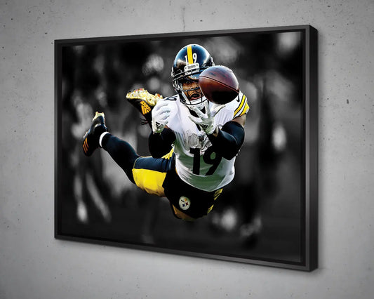 JuJu Smith-Schuster Black & White Canvas Art