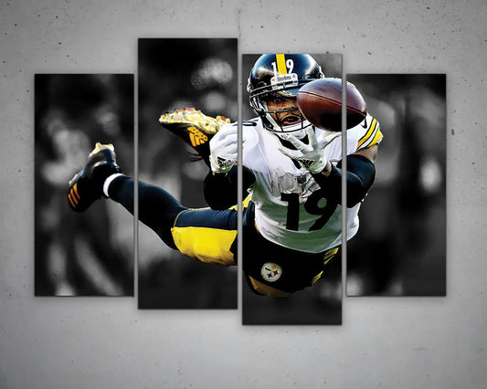 JuJu Smith-Schuster Black & White Canvas Art 