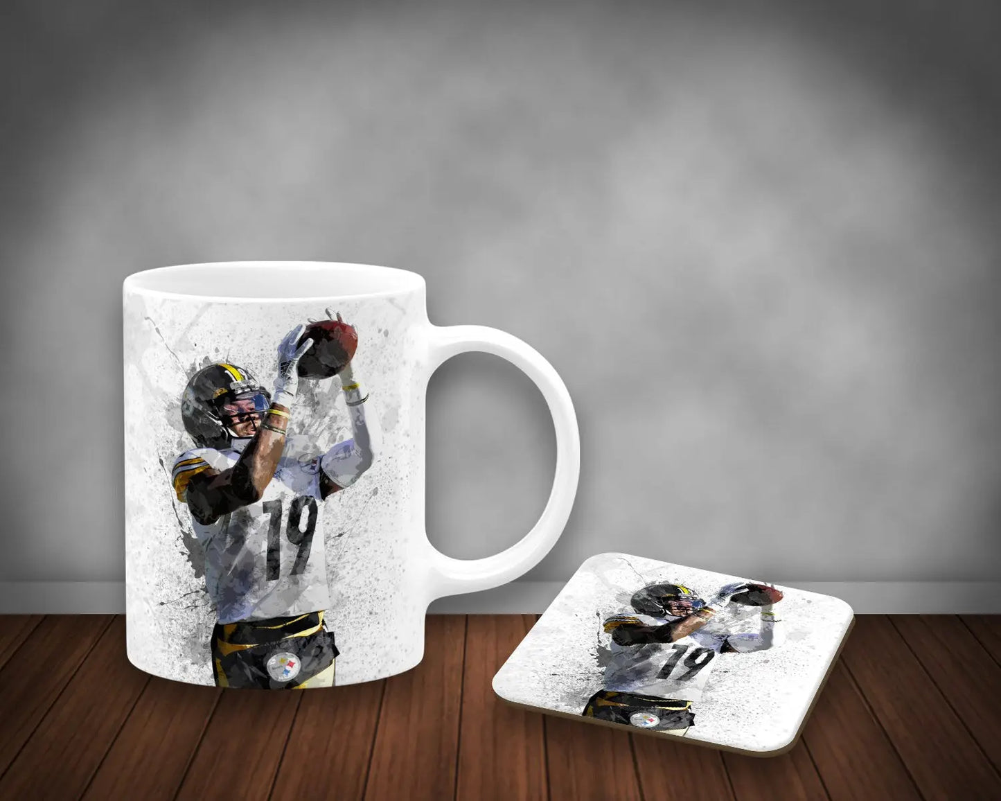 JuJu Smith-Schuster Splash Effect Mug and Coaster 