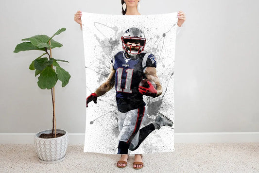 Julian Edelman Splash Effect Fleece Blanket