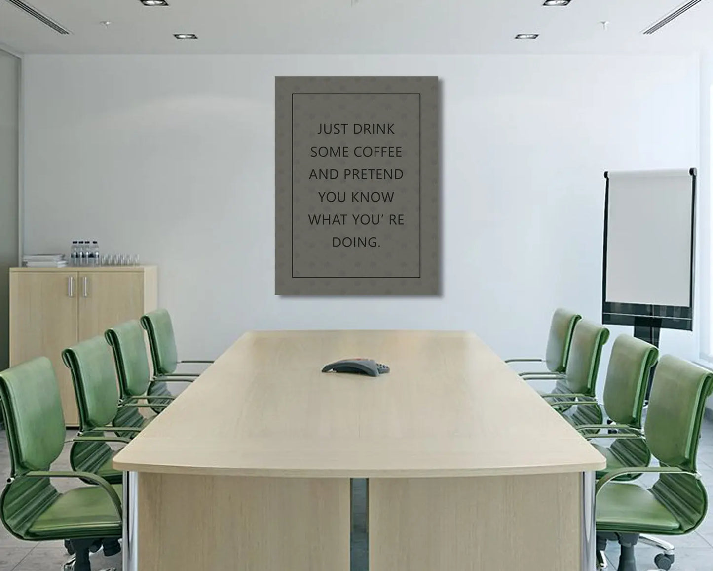 Just drink some coffee and pretend you know what youre doing Canvas Wall art 