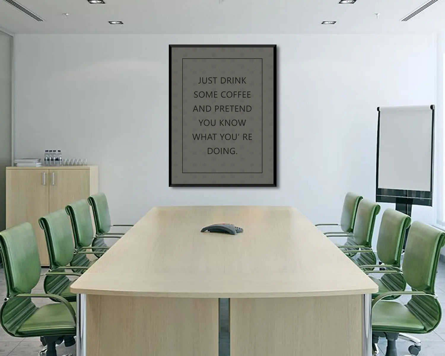 Just drink some coffee and pretend you know what youre doing Canvas Wall art 