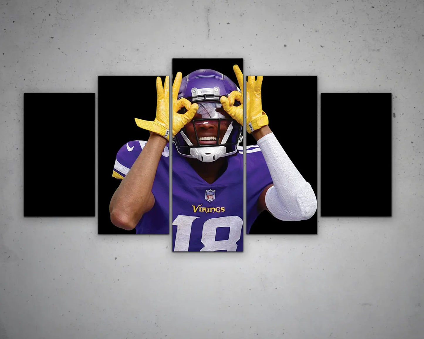 Justin Jefferson Black & White Canvas Art 