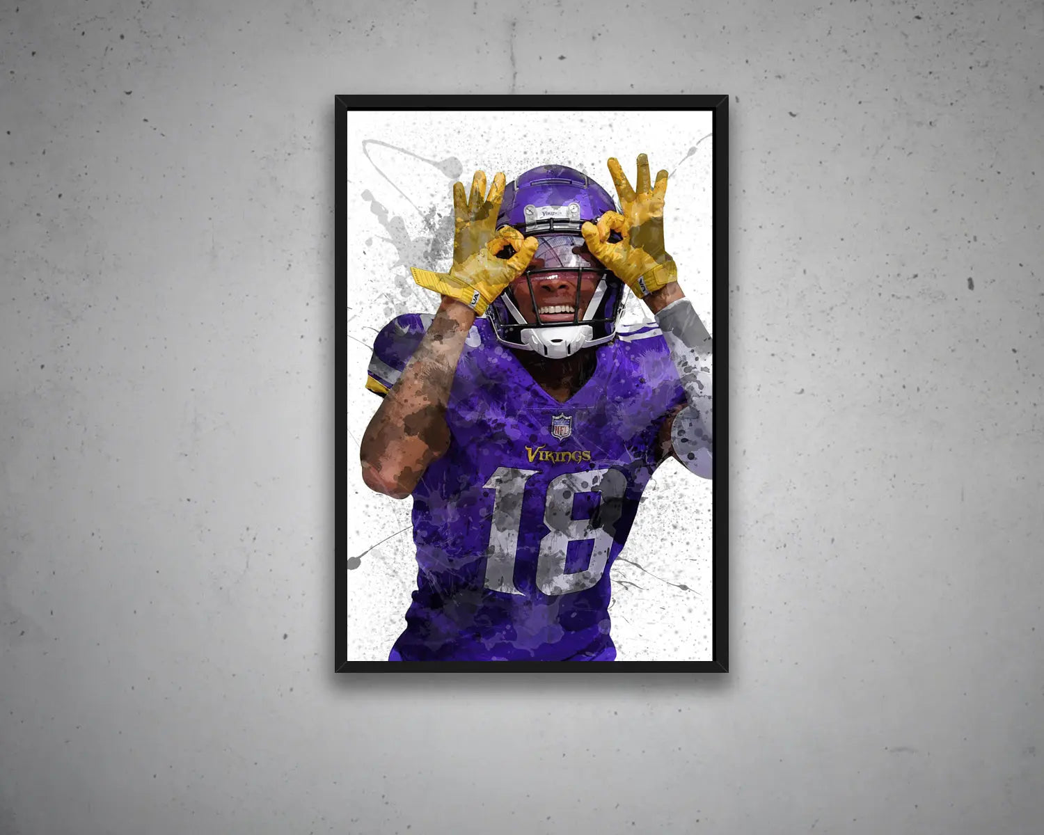 Justin Jefferson Canvas Wall Art 