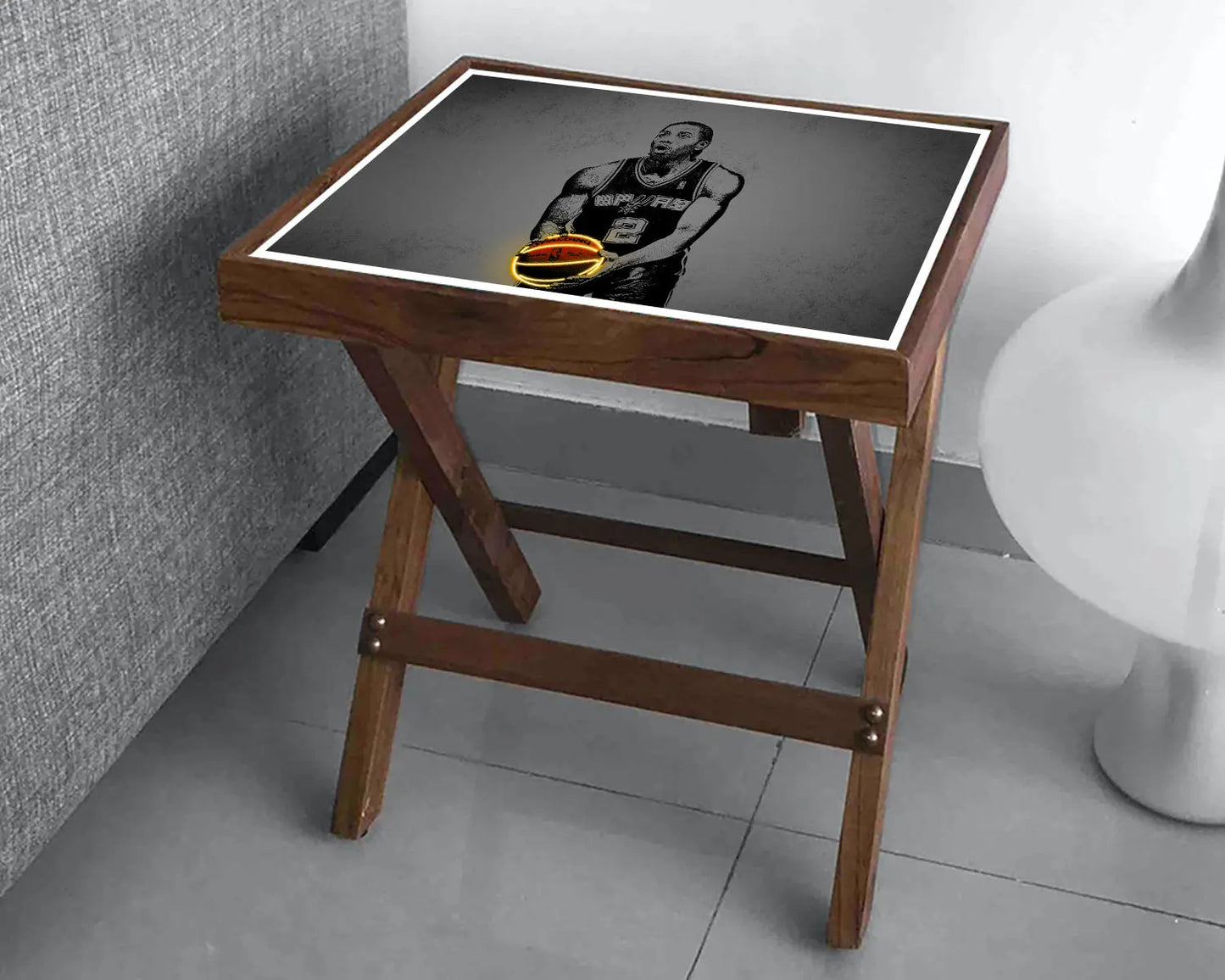 Kawhi Leonard Neon Effect Coffee and Laptop Table 
