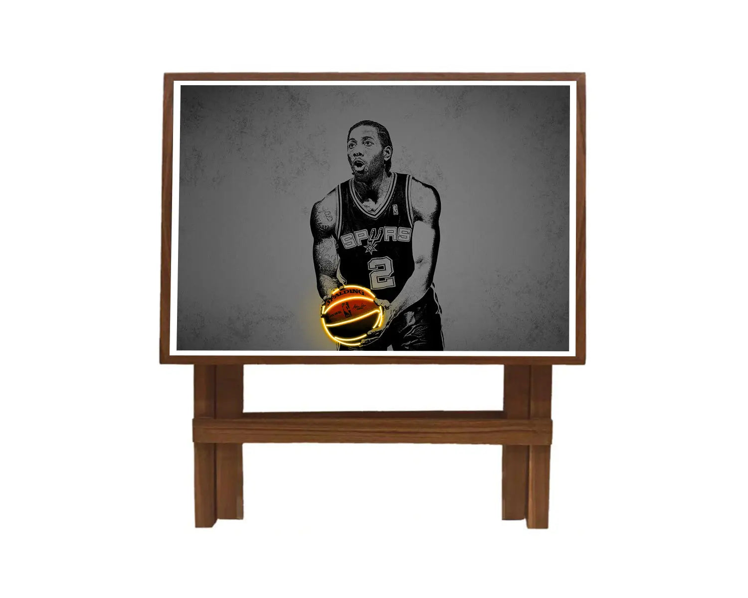 Kawhi Leonard Neon Effect Coffee and Laptop Table 